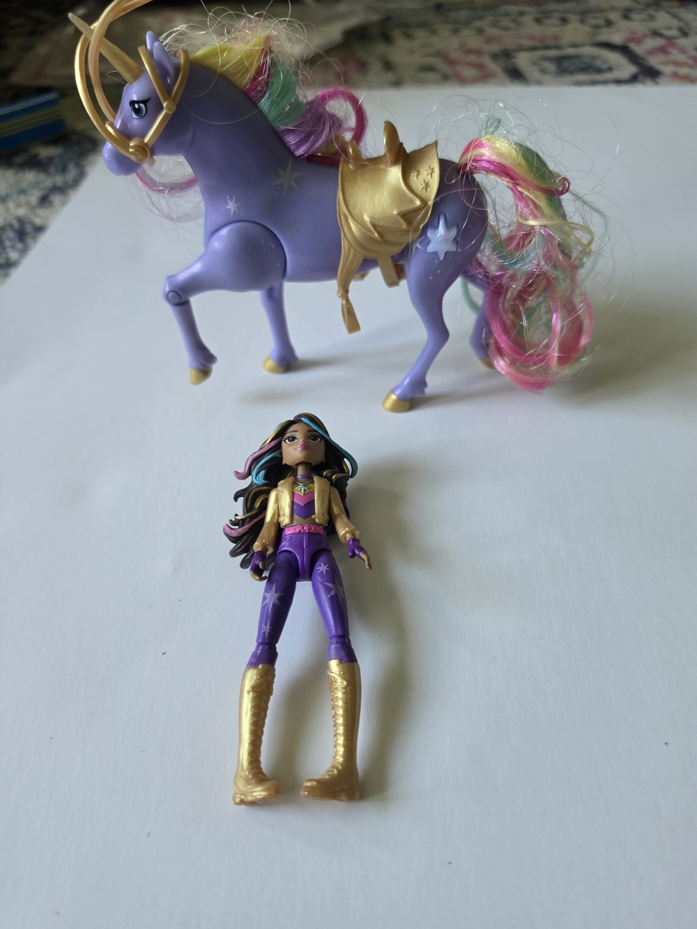Unicorn Academy Sophia Wildstar Figure Set Horse Iridescent Purple Netflix 5”